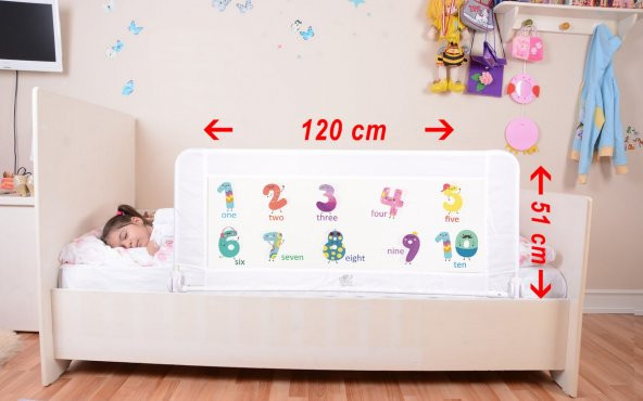 Portakal Safety Katlanabilir Yatak Bariyeri-Beyaz - Resim 2