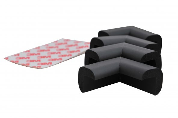 Porakal Safety Kauçuk Köşe Koruyucu-Siyah - Resim 7