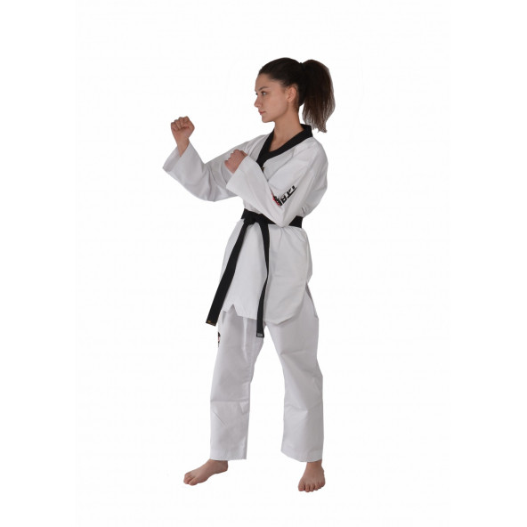 HAŞADO Fitilli Siyah Yaka Taekwondo Elbisesi