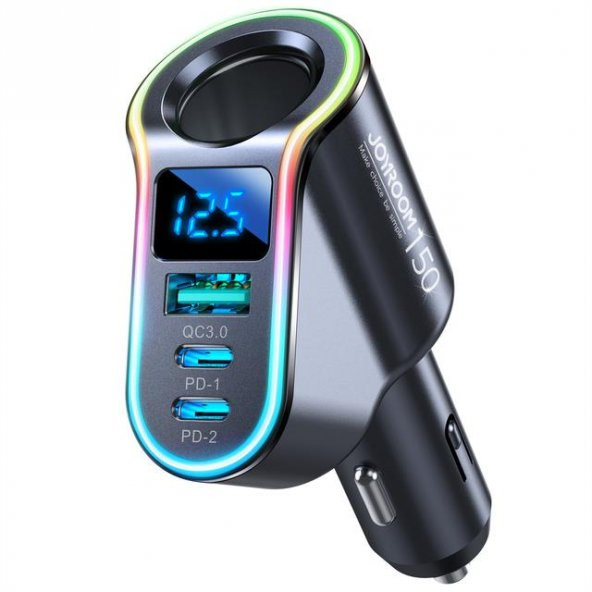 Joyroom 150W 4 Port Led Ekranlı Araç şarj - 1