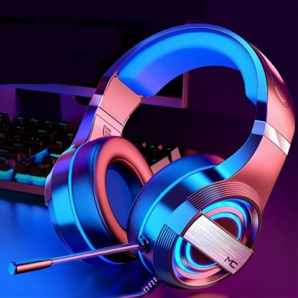 Coofbe Rgb Işıklı Mikrofonlu Kafaüstü Profesyonel Oyuncu Kulaklığı - 2