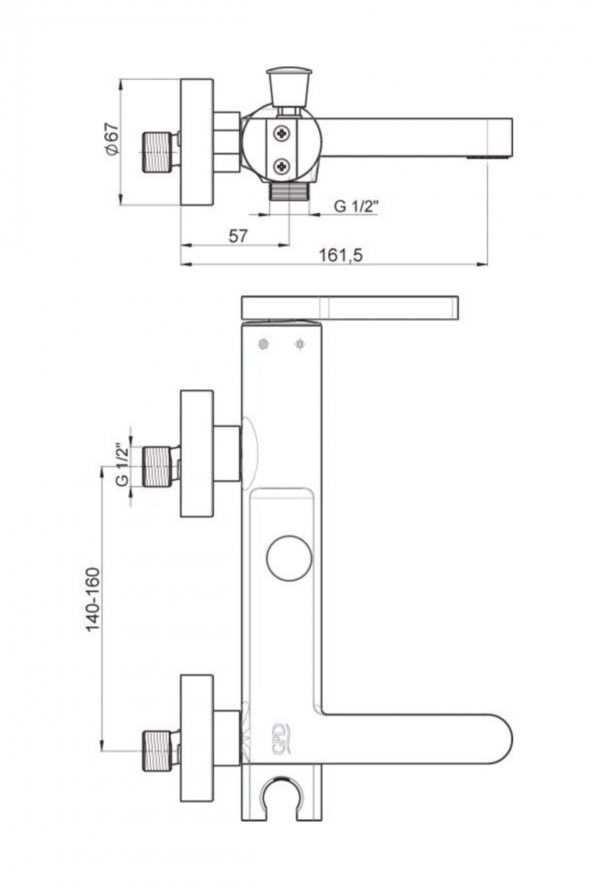 GPD Banyo Bataryası Gildo Siyah Rose Mbb165-s-r - 2