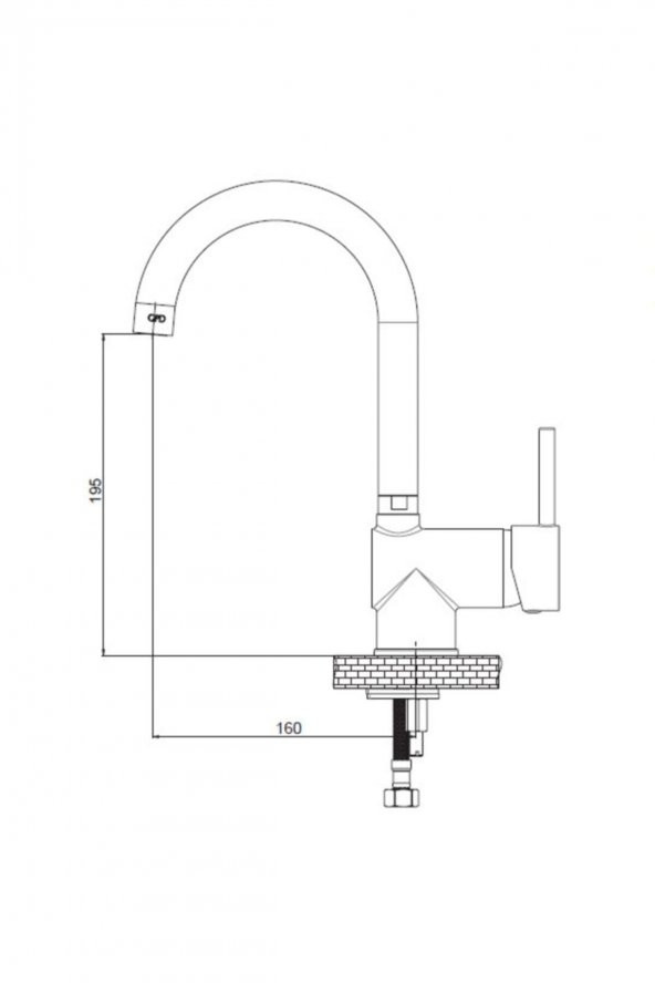 Gpd Tek Gövde Lavabo Bataryası Espina Mtl70 - 2