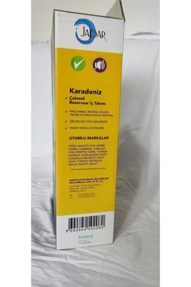 Karadeniz Çekmeli Rezervuar Iç Takımı