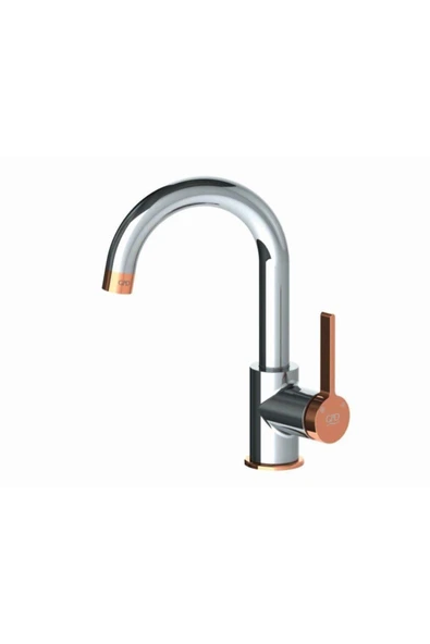 Gildo Mtl165-k-r Tek Gövde Lavabo Bataryası Krom - Rose Gold - 1