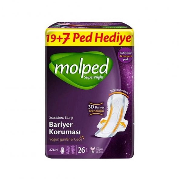 Molped Supernight Dev Ekonomik Ped Uzun 26x4 104 Adet