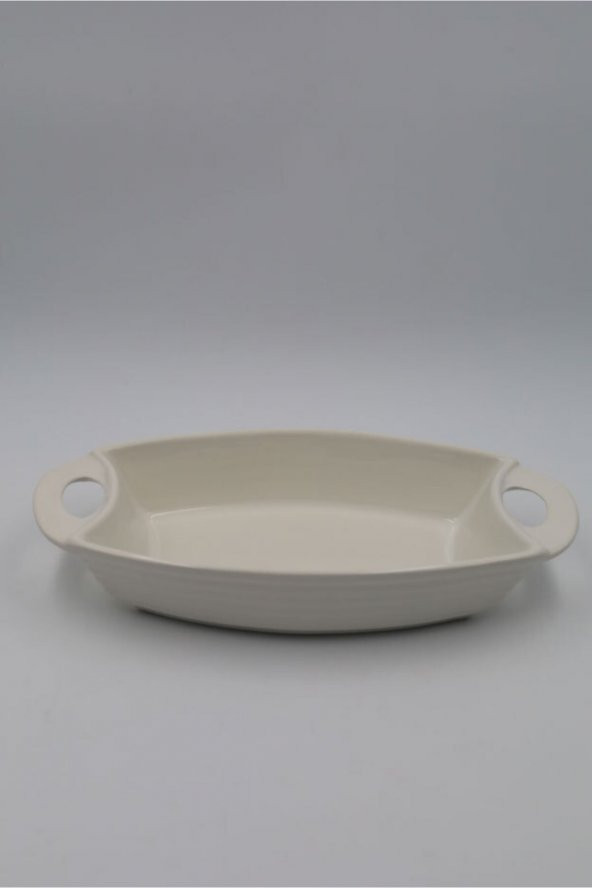 Ecr-43 Öz Seramik Kulplu Fırın Kabı (25*17 Cm )