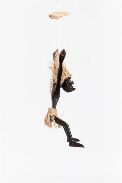 Ahşap Primitif Aborjin Paraşütçü Kapı Duvar Dekoru El Yapımı - Resim 8