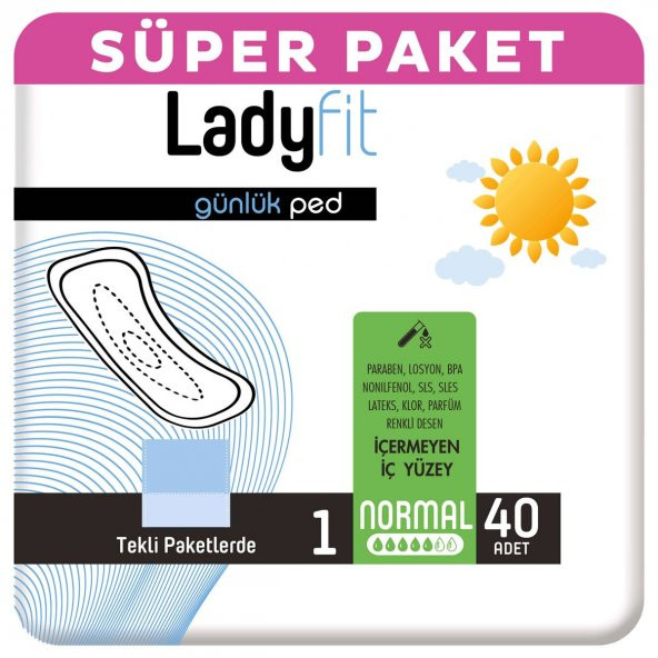 Ladyfit Günlük Ped Normal 40x3 120 Adet
