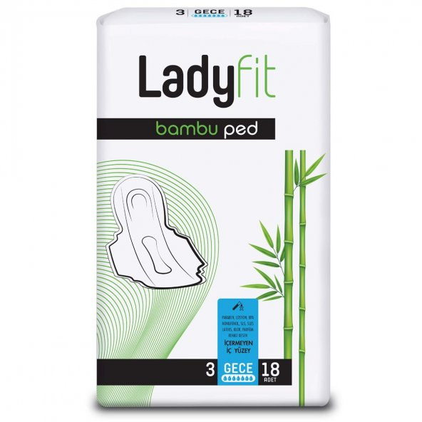 Ladyfit Bambu Gece Ped 18 Adet - 2