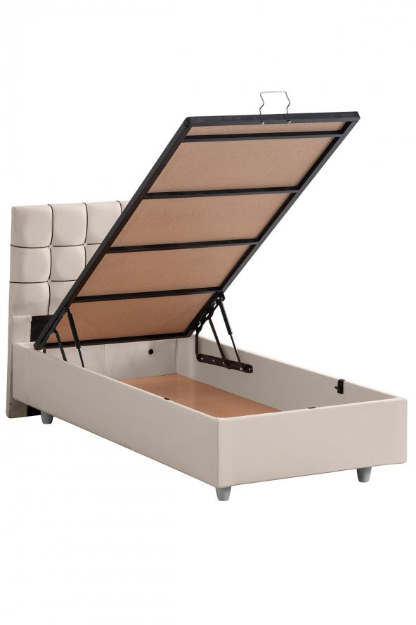 Setay Tavira İkili Set, Tek Kişilik Baza Başlık Seti - Krem - 3