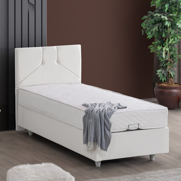 Setay Wick İkili Set, Tek Kişilik Baza Başlık Seti, Beyaz - 4