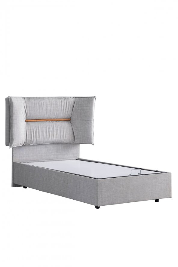 Setay Lizbon Tek Kişilik Baza Başlık Comfort Yatak Seti, Açık Gri - 3
