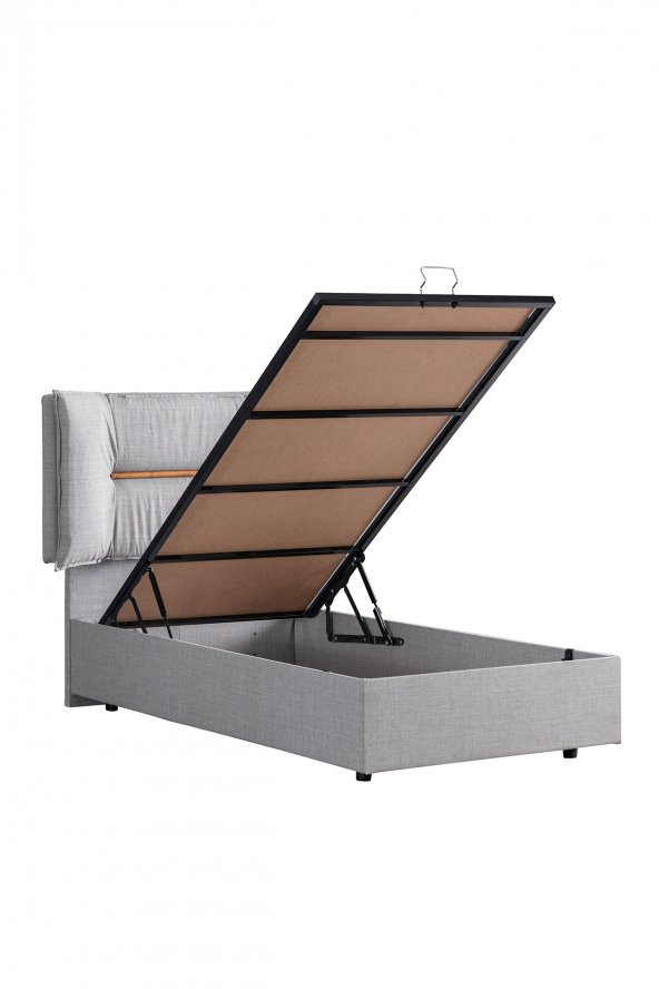 Setay Lizbon Tek Kişilik Baza Başlık Comfort Yatak Seti, Açık Gri - 4