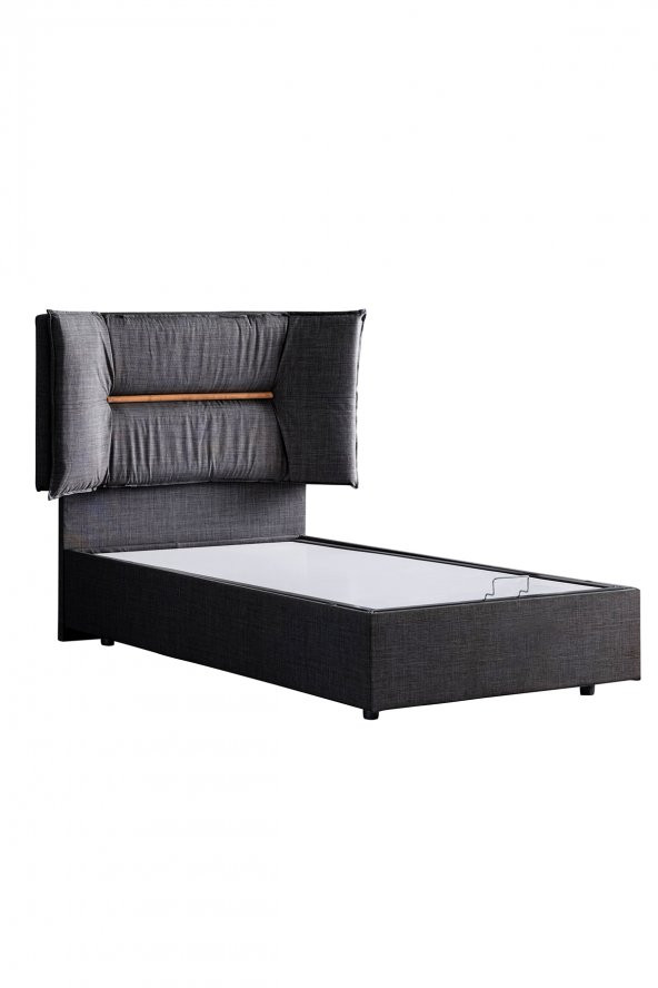 Setay Lizbon Tek Kişilik Baza Başlık Comfort Yatak Seti, Antrasit - 4