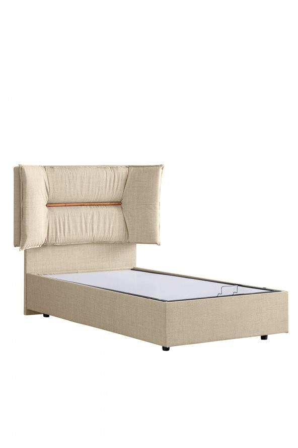 Setay Lizbon Tek Kişilik Baza Başlık Comfort Yatak Seti, Krem - Resim 3