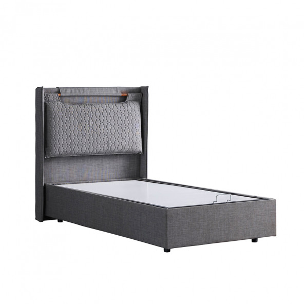 Setay Zagreb Tek Kişilik Baza Başlık Comfort Yatak Seti, Gri - 3