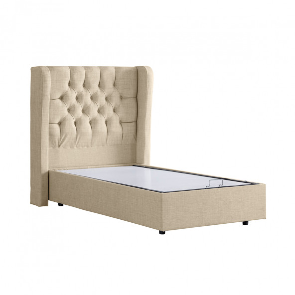 Setay Riga Tek Kişilik Baza Başlık Comfort Yatak Seti, Krem - Resim 3