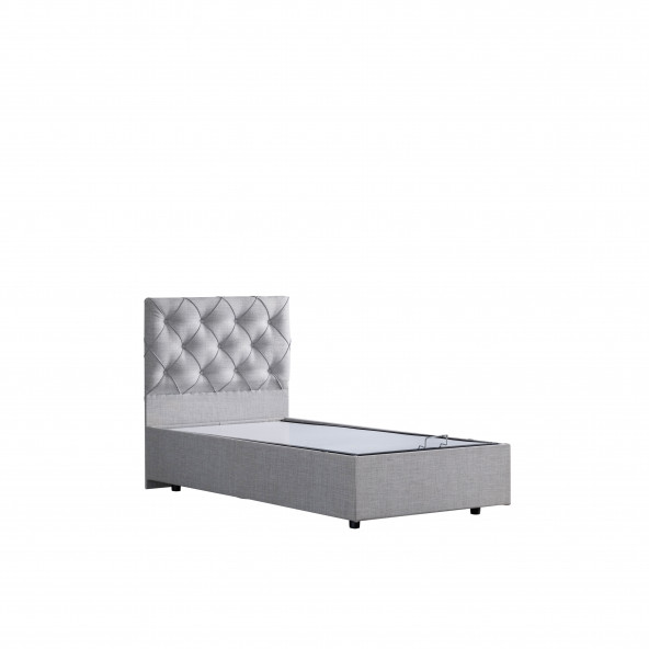 Setay Eylül Tek Kişilik Baza Başlık Comfort Yatak Seti, Açık Gri - 3