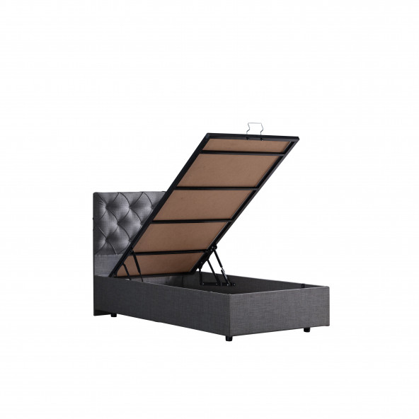 Setay Eylül Tek Kişilik Baza Başlık Comfort Yatak Seti, Gri - 2