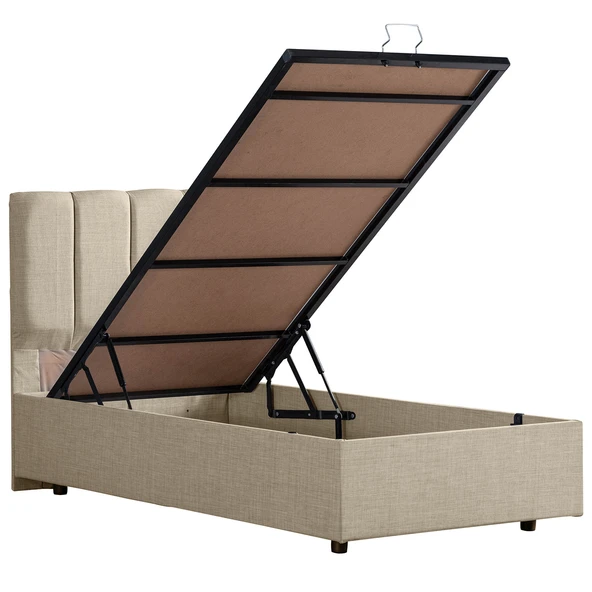 Setay Baza, Defne Tek Kişilik Baza Başlık Comfort Yatak Seti - Krem - 3