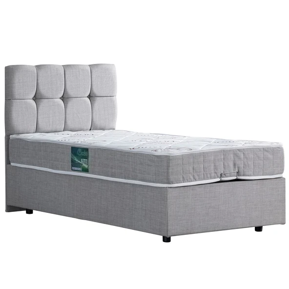 Setay Setay Berlin Tek Kişilik Baza Başlık Comfort Yatak Seti, Açık Gri - 2