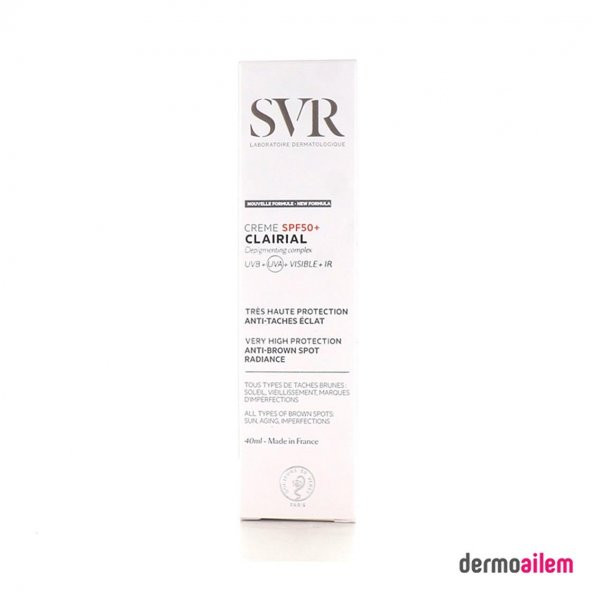 Svr Clairal Creme Spf 50+ Faktör Leke Karşıtı Güneş Koruyucu Krem 40ml