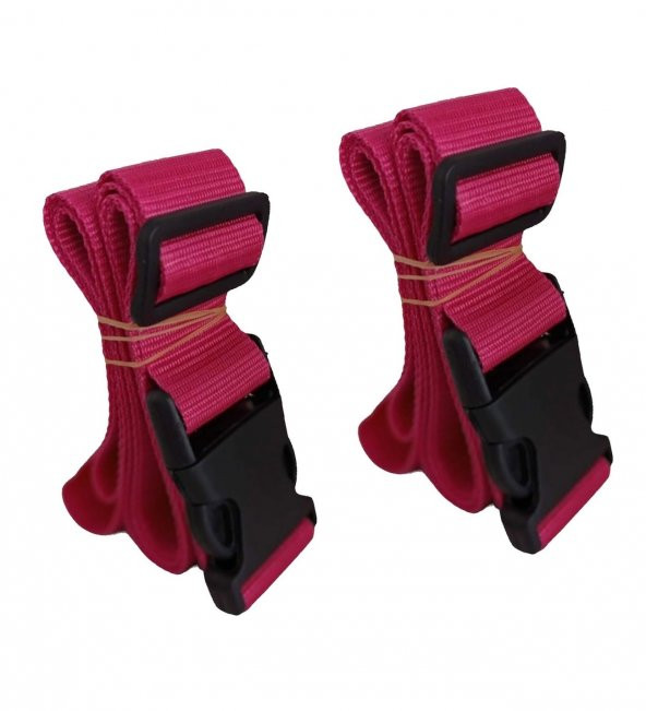 Balp Pembe Renk Valiz Bavul Emniyet Kemeri 2 Adet En 4cm