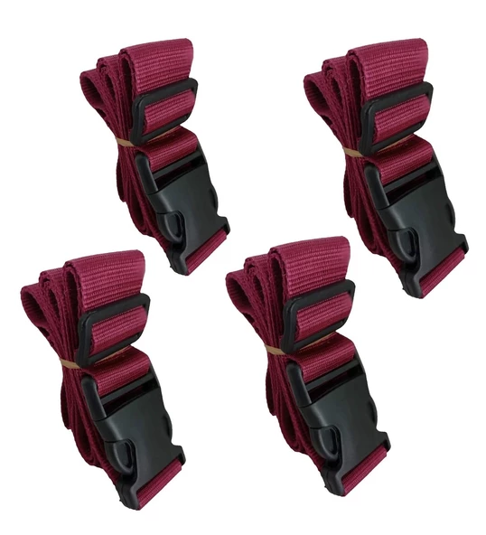 Balp Bordo Renk Valiz Bavul Emniyet Kemeri 4 Adet En 4cm