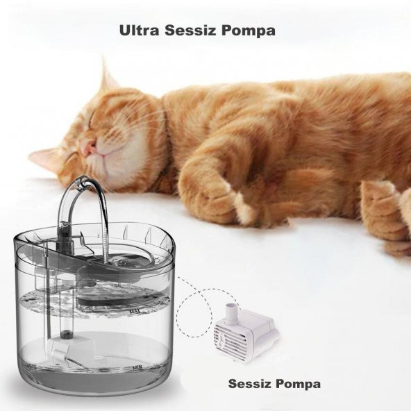 Dailytech Otomatik Pet Kedi Köpek Su Pınarı Çeşmesi Şelalesi Sebil - 7