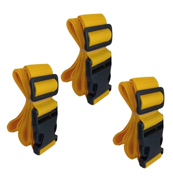 Balp Sarı Renk Valiz Bavul Emniyet Kemeri 3 Adet En 4cm
