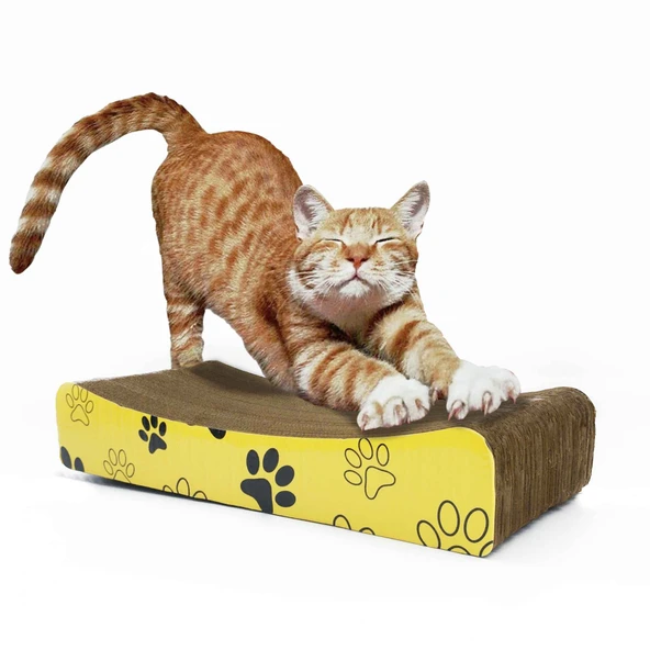 Ondüle Karton Kedi Tırmalama Tahtası İkili Set , Kedi Tırmalama Rampası - 12 - 4