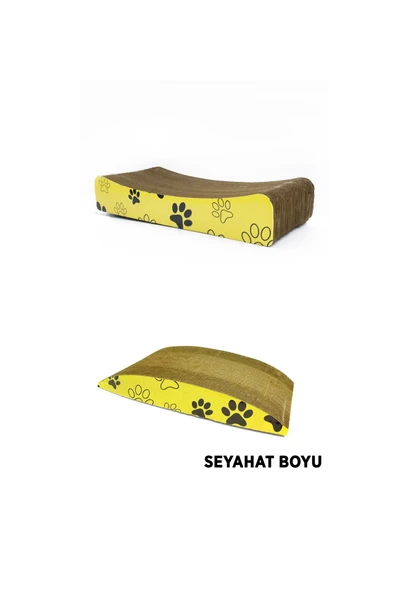 Ondüle Karton Kedi Tırmalama Tahtası İkili Set , Kedi Tırmalama Rampası - 12 - 1
