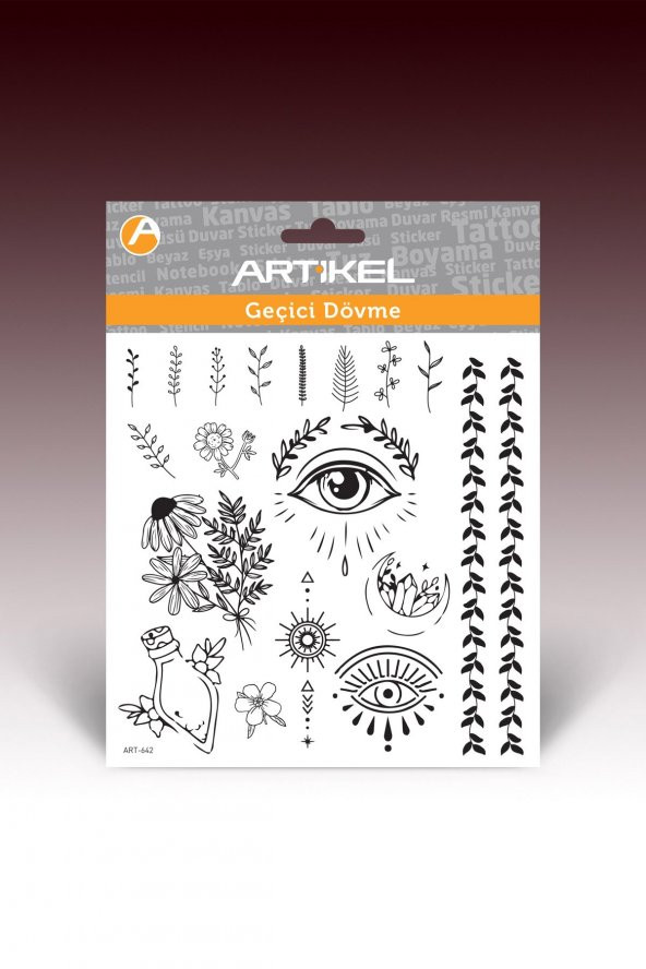 Eyes Geçici Dövme,Geçici Tattoo ,Vücut Dövme,Kol Bilek Dövme,Boyun Dövme,Sırt Dövme - 3