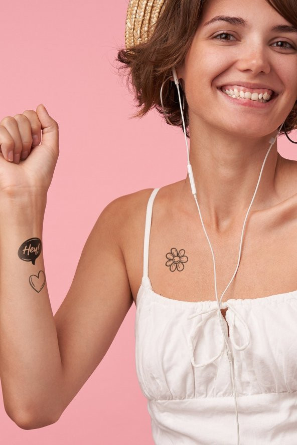 Minimal Geçici Dövme,Geçici Tattoo ,Vücut Dövme,Kol Bilek Dövme,Boyun Dövme,Sırt Dövme