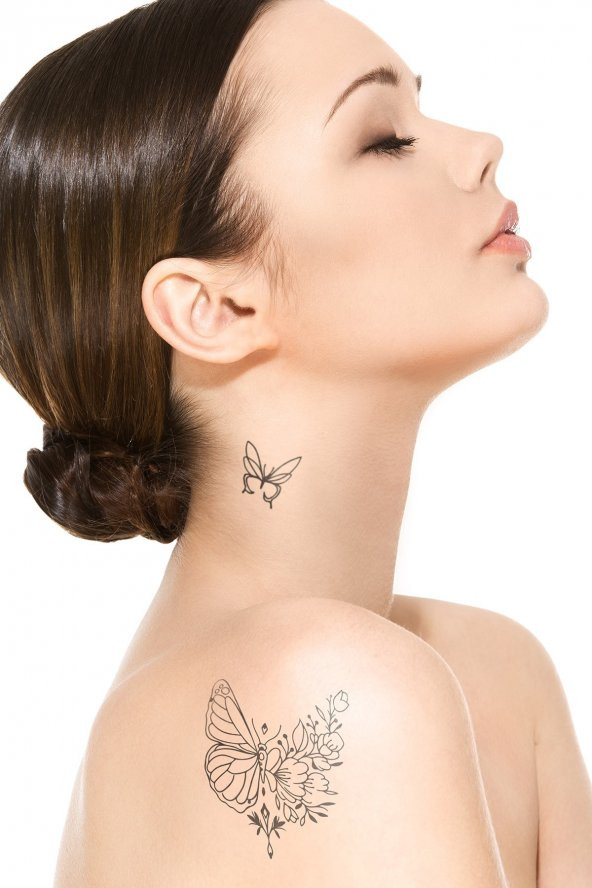 Butterfly Geçici Dövme,Geçici Tattoo ,Vücut Dövme,Kol Bilek Dövme,Boyun Dövme,Sırt Dövme
