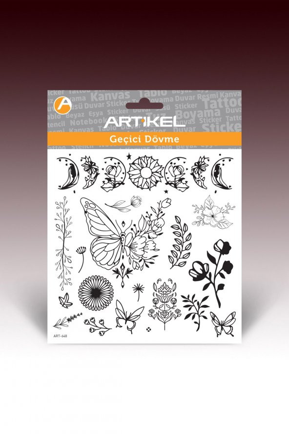 Butterfly Geçici Dövme,Geçici Tattoo ,Vücut Dövme,Kol Bilek Dövme,Boyun Dövme,Sırt Dövme - 3