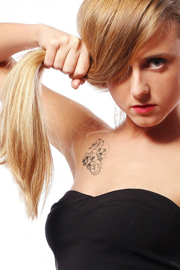 Jellyfish Geçici Dövme,Geçici Tattoo ,Vücut Dövme,Kol Bilek Dövme,Boyun Dövme,Sırt Dövme