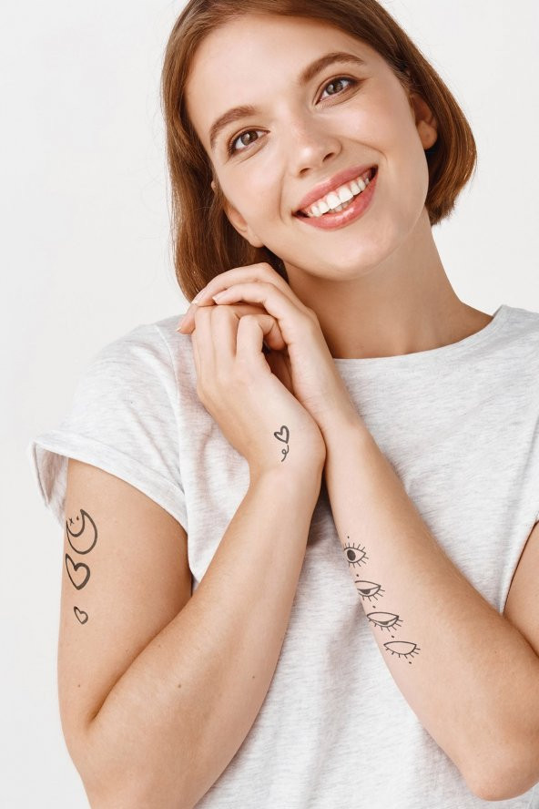 Karışık Şekiller Geçici Dövme,Geçici Tattoo ,Vücut Dövme,Kol Bilek Dövme,Boyun Dövme,Sırt Dövme