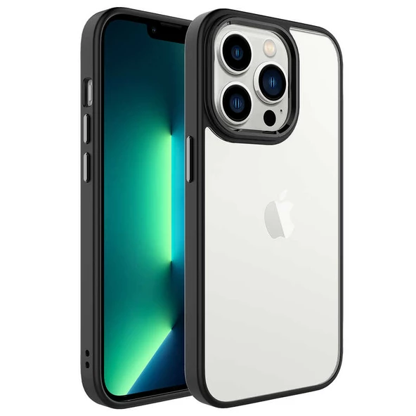 Gpack Apple iPhone 14 Pro Max Kılıf Kamera Çıkıntılı Nikelaj Hassas Tuşlu Arkası Cam