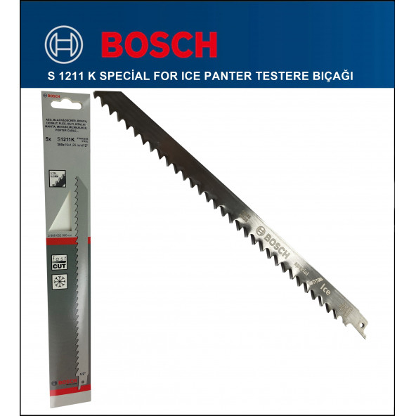 Bosch - Tilki Kuyruğu Bıçağı S 1211 K - Buz ve Kemik Kesme 2 608 652 900 1'Li Paket