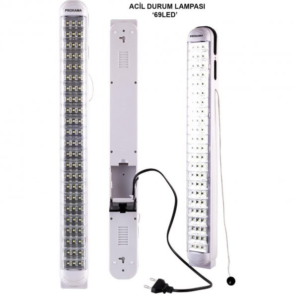 LED POINT LP-6069 ŞARJ EDİLEBİLİR ACİL DURUM LAMBASI 69 LED  KAMP LAMBASI - 2