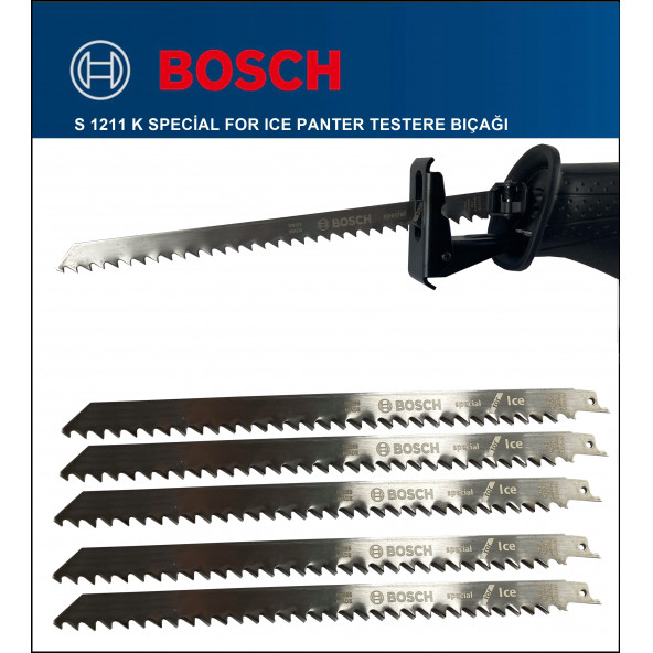 Bosch - Tilki Kuyruğu Bıçağı S 1211 K - Buz ve Kemik Kesme 2 608 652 900 5'Li Paket - 2