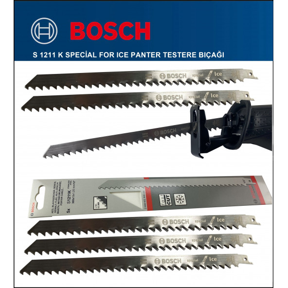Bosch - Tilki Kuyruğu Bıçağı S 1211 K - Buz ve Kemik Kesme 2 608 652 900 5'Li Paket - 6