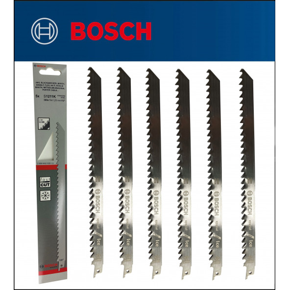 Bosch - Tilki Kuyruğu Bıçağı S 1211 K - Buz ve Kemik Kesme 2 608 652 900 6'Li Paket