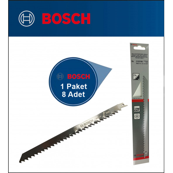 Bosch - Tilki Kuyruğu Bıçağı S 1211 K - Buz ve Kemik Kesme 2 608 652 900 8'Li Paket