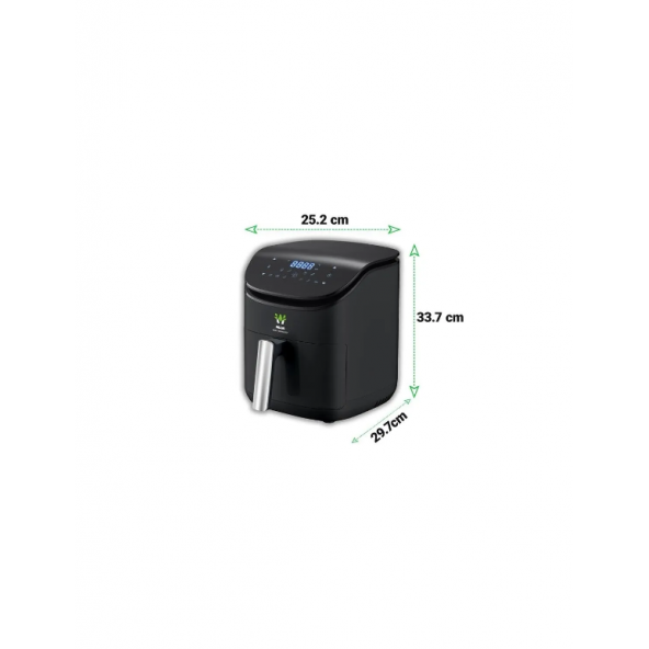 Wiami Airfryer 3.5 L Akıllı Yağsız Hava Fritözü Siyah - 3