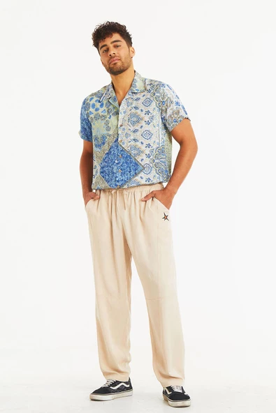 Beli Lastikli Cepli Erkek Pantolon