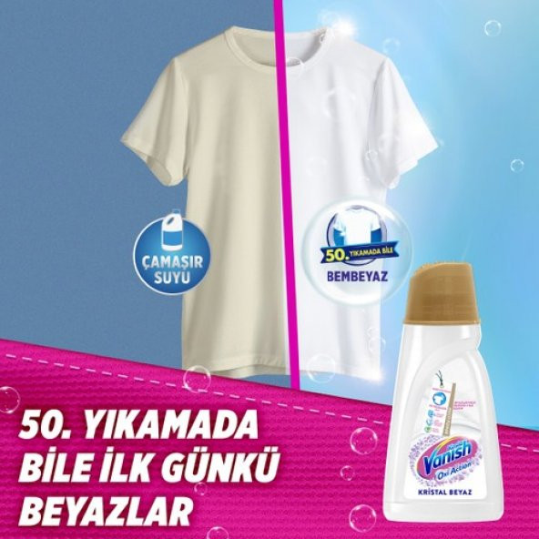 Vanish Kosla Gold Çamaşır Deterjanı Leke Çıkarıcı Sıvı 1000 ml Beyazlar İçin - 3