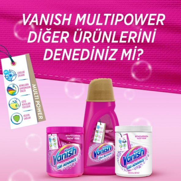 Vanish Kosla Gold Çamaşır Deterjanı Leke Çıkarıcı Sıvı 1000 ml Beyazlar İçin - 7